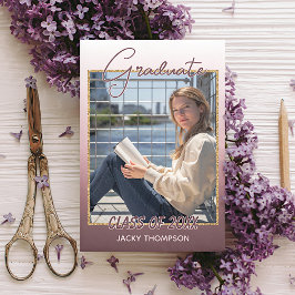 Classy Chic Ombre Mauve Taupe Mörk Rosa Studenten Meddelande