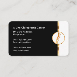 Classy Chiropractor Office Spine Center Visitkort
