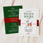 Classy Cocktail Grönt & Red Bach & Boujee Helg Inbjudningar<br><div class="desc">Denna inbjudan är utformad med uppmärksamhet på detaljer och anger tonen för en minnesvärd cocktail party. Den eleganta och moderna designen har en lyxig känsla. Temat Classy Cocktail Grönt & Red Bachelorette tillför en aning sofistikering,  skapar perfekt för en klass och raffinerad firande.</div>