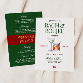 Classy Cocktail Grönt & Red Bach & Boujee Helg Inbjudningar
