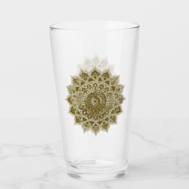 Classy Colorfull Mandala India Stil 4 Glaskopp (Framsida)