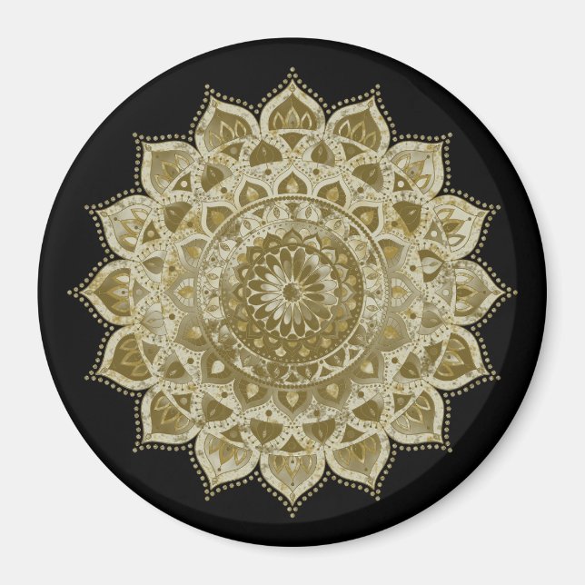 Classy Colorfull Mandala India Stil 4 Magnet (Framsidan)