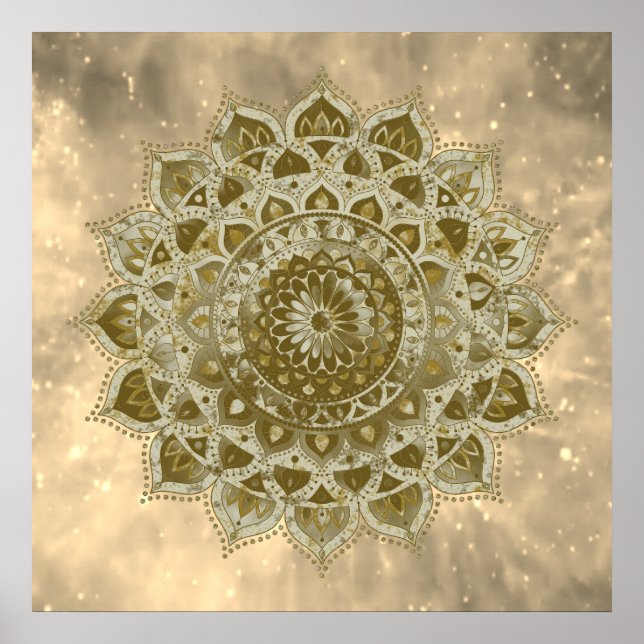 Classy Colorfull Mandala India Stil 4 Poster (Framsidan)