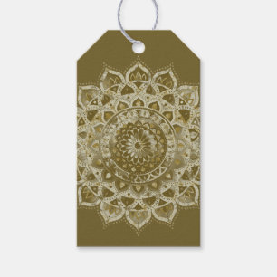 Classy Colorfull Mandala India Stil 4 Presentetikett