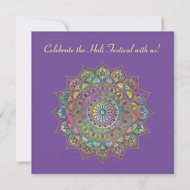 Classy Colorfullt Mandala India Stil 1 Inbjudningar (Framsida)