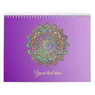 Classy Colorfullt Mandala India Stil 1 Kalender