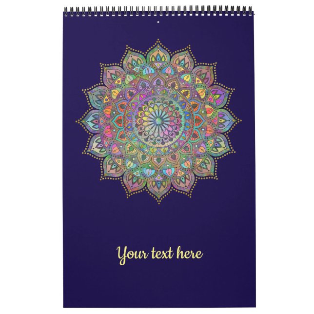 Classy Colorfullt Mandala India Stil 1 Kalender (Omslag)