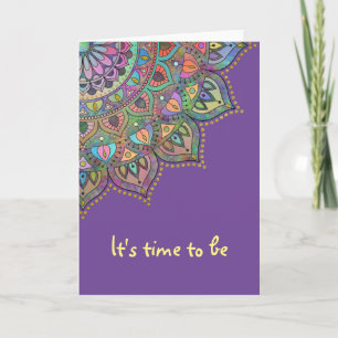 Classy Colorfullt Mandala India Stil 1 Kort