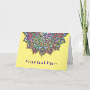 Classy Colorfullt Mandala India Stil 1 Kort