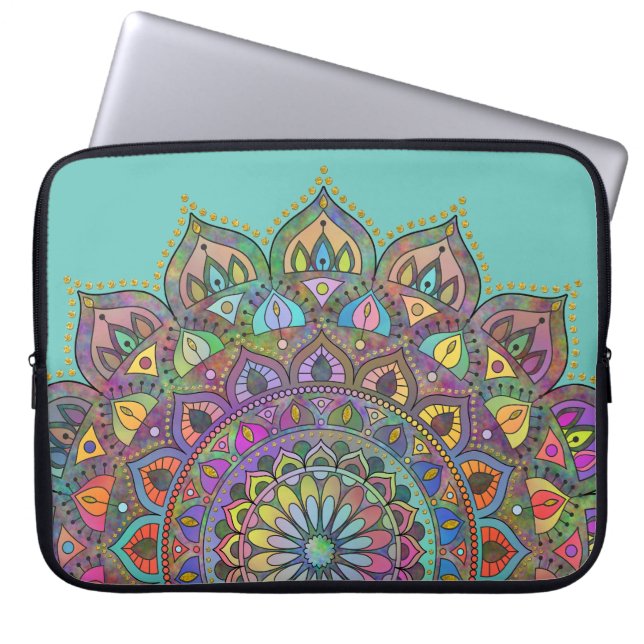 Classy Colorfullt Mandala India Stil 1 Laptop Fodral (Framsidan)