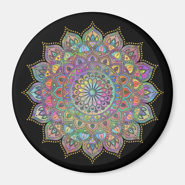 Classy Colorfullt Mandala India Stil 1 Magnet (Framsidan)