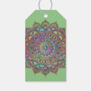 Classy Colorfullt Mandala India Stil 1 Presentetikett