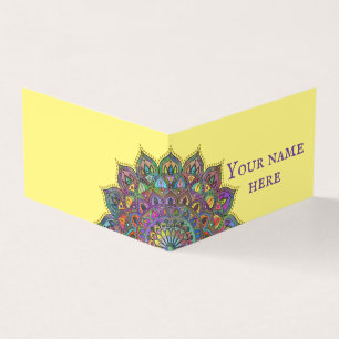 Classy Colorfullt Mandala India Stil 1 Visitkort