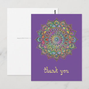 Classy Colorfullt Mandala India Stil 1 Vykort
