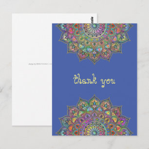 Classy Colorfullt Mandala India Stil 1 Vykort