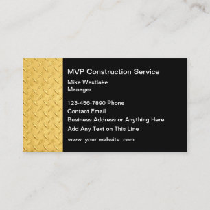 Classy Construction Simulated Metall Grating Visitkort