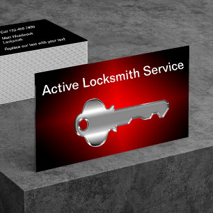 Classy Coola Locksmith House Nyckel Theme Visitkort