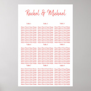 Classy Coral och White Poster