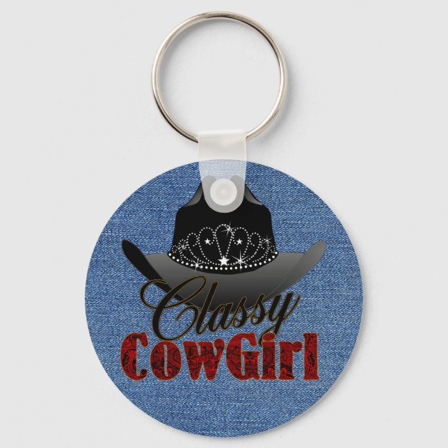 Classy Cowgirl Rodeo Queen Keychain (MRK- Revised) Nyckelring (Framsida)