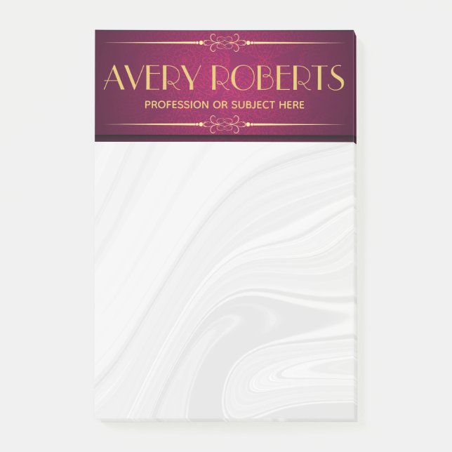 Classy crimson mandala Elegant lyxury Post-it Block (Framsida)
