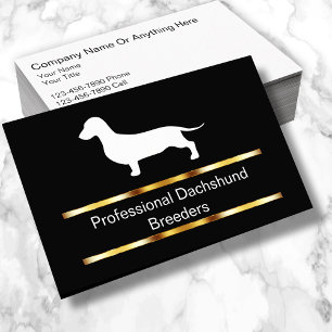 Classy Dachshund Breeder Affärskorts Visitkort