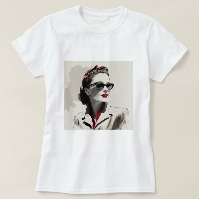 Classy Dam i Shades T. T Shirt (Design framsida)
