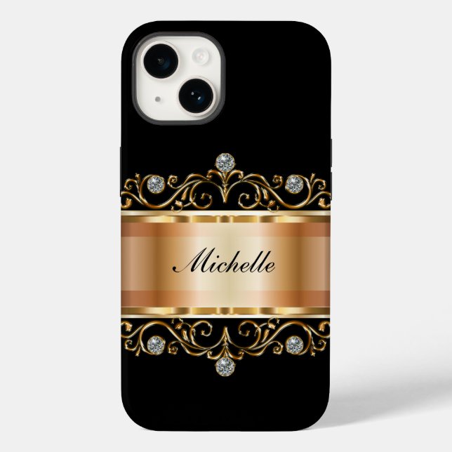Classy Dam Monogram Bling Fodral-Mate iphone case (Baksida)