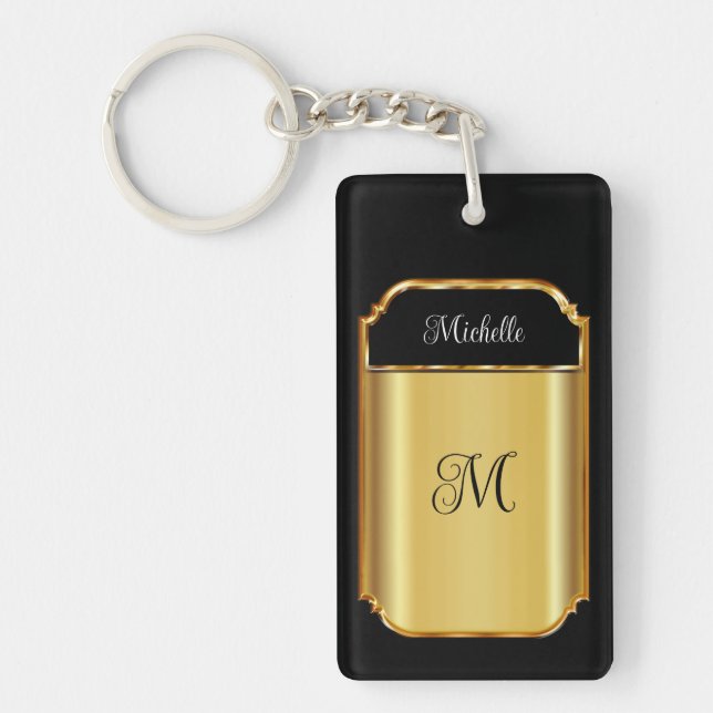 Classy Dam Monogram Luxury Acrylic Keychains (Framsidan)