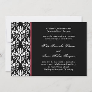 Classy Damask-bröllopsinbjudan Inbjudningar