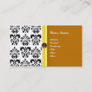 CLASSY DAMASK MONOGRAM ,violet ametyst Visitkort