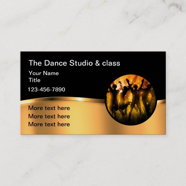 Classy Dance Studio och Lessons Visitkort (Framsida)