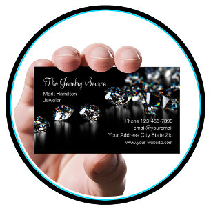 Classy Diamond Jeweler Jewelry Store Visitkort