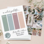 Classy Dusty Blue Mauve Bröllop-färgerPaper Lakan<br><div class="desc">Classy Dusty Blue Mauve Bröllop färg Palette Card 2024</div>