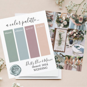 Classy Dusty Blue Mauve Bröllop-färgerPaper Lakan