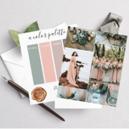 Classy Dusty Ro Greenery Bröllop coloPaper Lakan