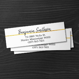 Classy Elegant Chic Modern Faux Guld Luxury Anpass Mini Visitkort