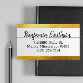 Classy Elegant Chic Modern Faux Guld Luxury Anpass Visitkort