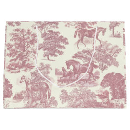 Classy Elegant Chic Rosa Horses Land Toile