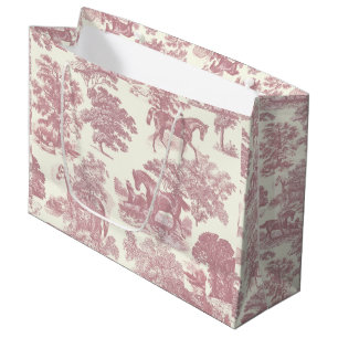 Classy Elegant Chic Rosa Horses Land Toile
