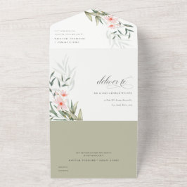 Classy Elegant Greenery Blommigt Bröllop