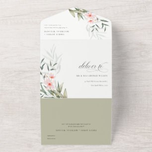Classy Elegant Greenery Blommigt Bröllop