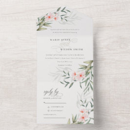 Classy Elegant Greenery Blommigt Bröllop