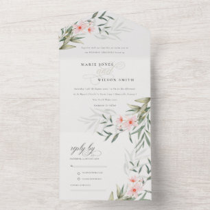 Classy Elegant Greenery Blommigt Bröllop