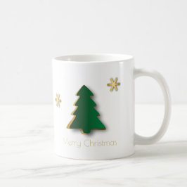 Classy Elegant Guld Grönt Julgran Kaffemugg