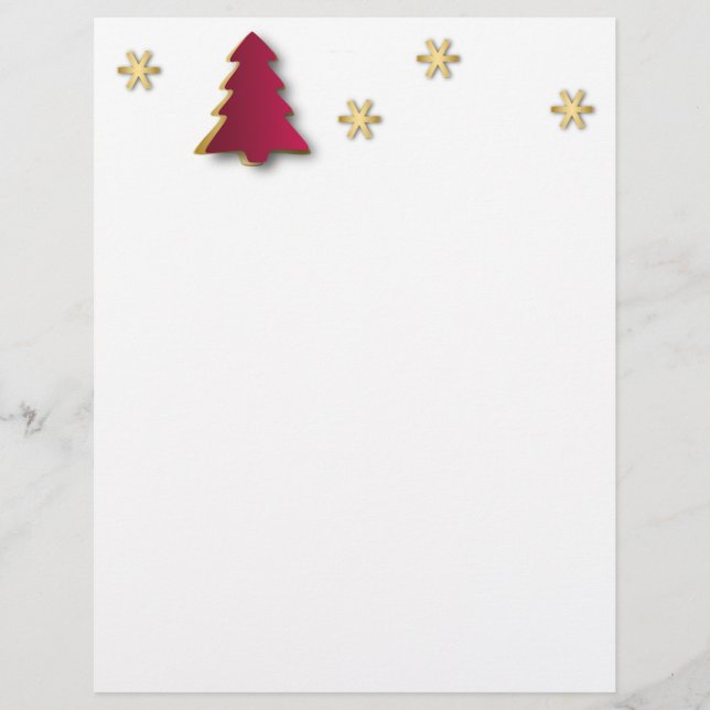 Classy Elegant Guld Red Julgran (Framsida)