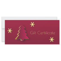 Classy Elegant Guld Red Julgran Gift Card