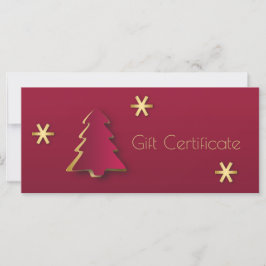 Classy Elegant Guld Red Julgran Gift Card