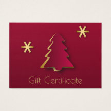 Classy Elegant Guld Red Julgran Gift Card