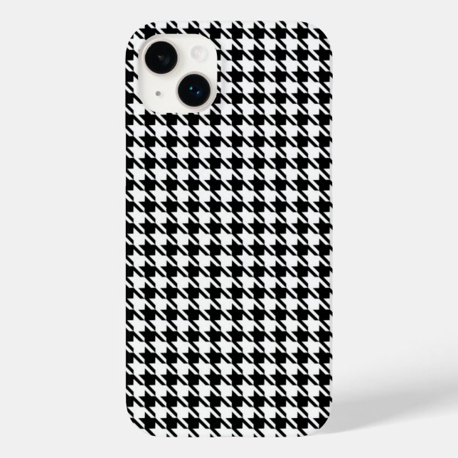 Classy Elegant Houndstooth Mönster Black and White (Baksida)