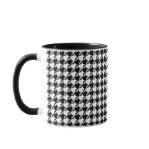 Classy Elegant Houndstooth Mönster Black and White